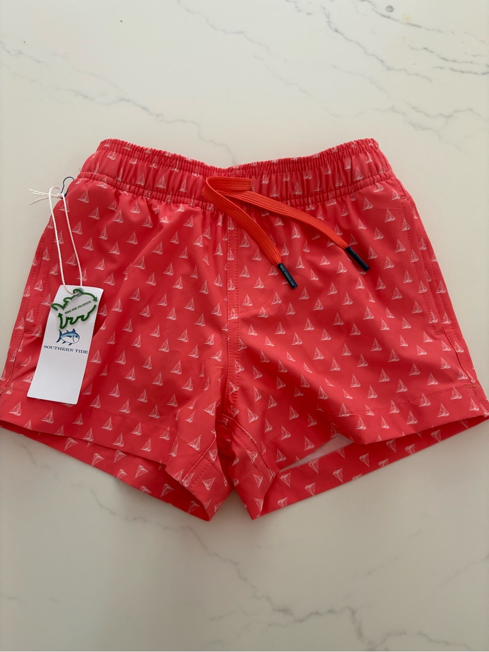 Southern Tide Sailboat Print Swim Trunks NWT
